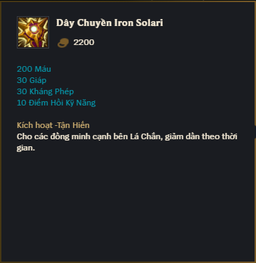Dây Chuyền Iron Solari Dây Chuyền Iron Solari
