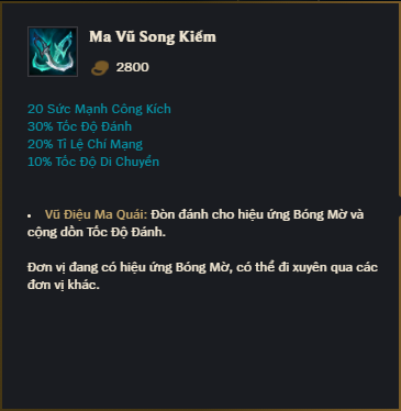 Ma Vũ Song Kiếm Ma Vũ Song Kiếm